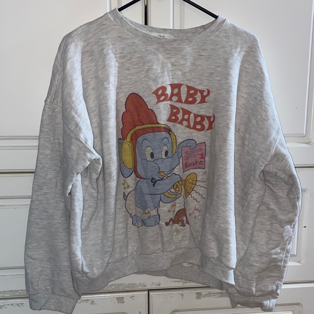 Gray Baby Elephant Sweatshirt